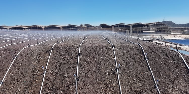 Sprinkler Irrigation in Heap Leaching