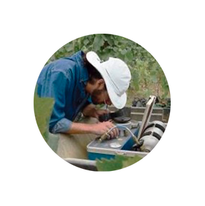 farmer with computer